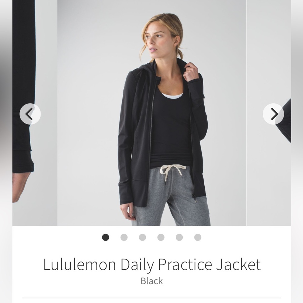 Women’s Lululemon Daily Practice Jacket in Black Size 4